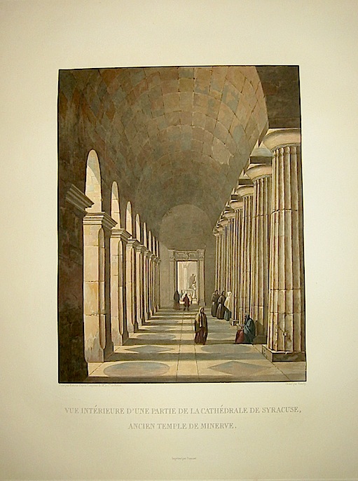  Vue interieure d'une partie de la Cathedrale de Syracuse, anciens Temple de Minerve 1822-1826 Parigi